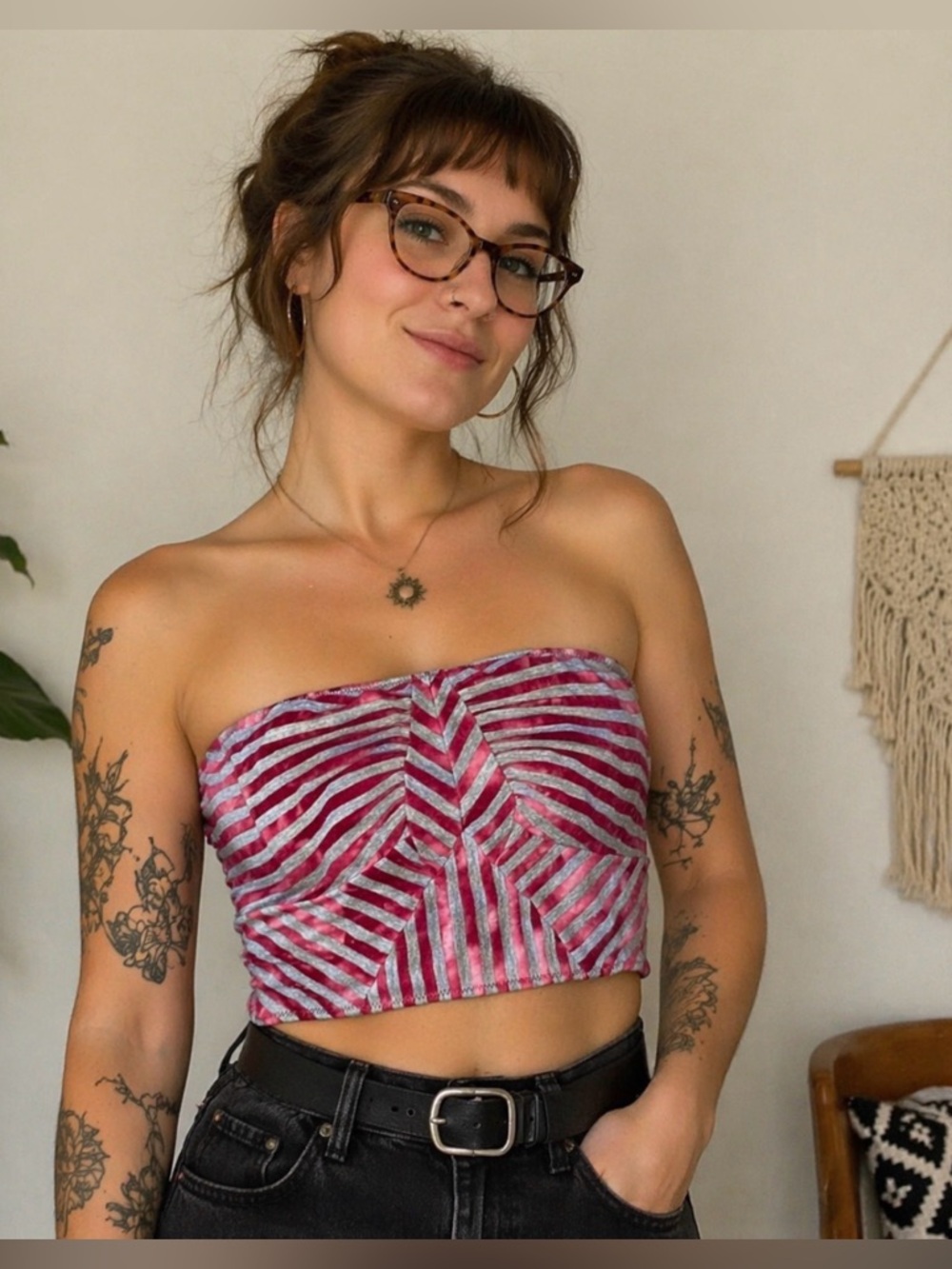 Free People Intimately strapless bandeau top size SP Bralette Festival wear Boho